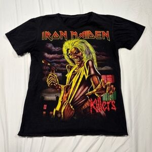 Black Graphic Iron Maiden Eddy Vintage T-Shirt